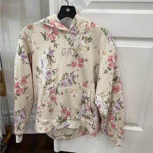 LoveShackFancy x GAP Floral Hoodie with Pink and Purple Flowers